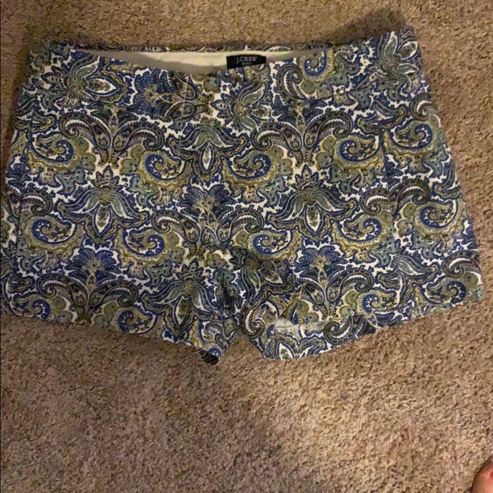 J crew paisley shorts